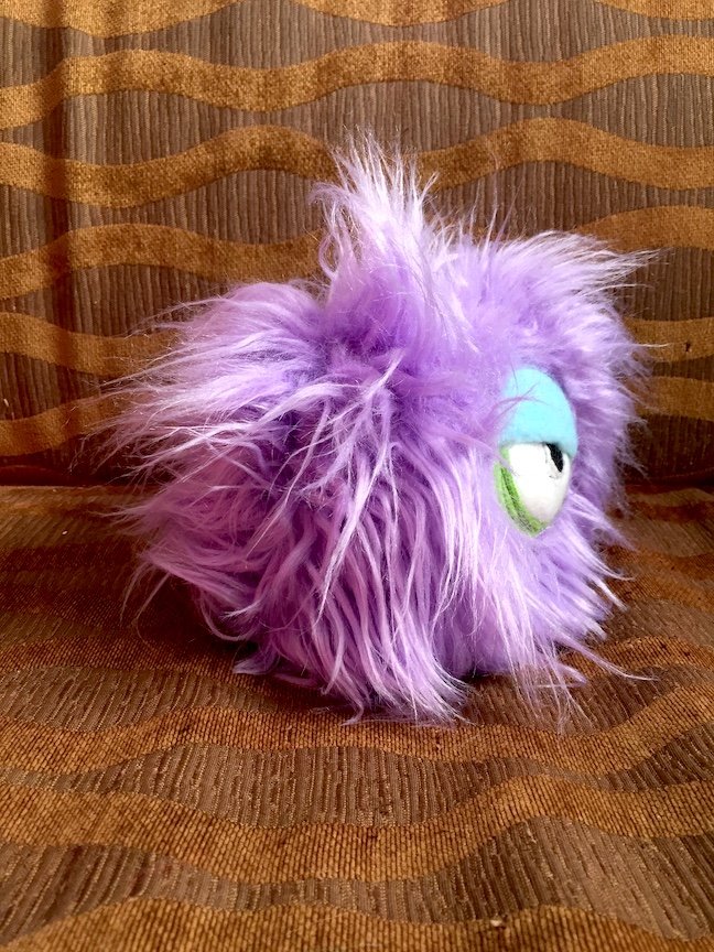 SMALL PURPLE ONE SLEEPY EYED MONSTER — TIM MONSTERS! -